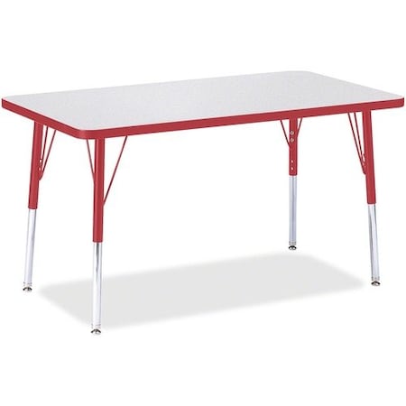 Jonti-Craft TABLE, RECTANGLE, 24X36, GY/RD JNT6478JCA008